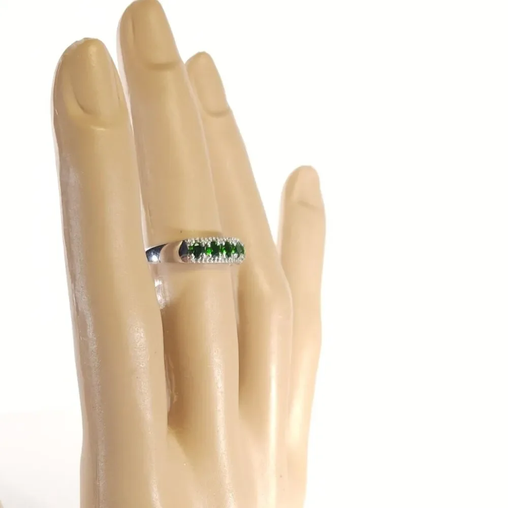 Chrome Diopside Band Ring Size 6